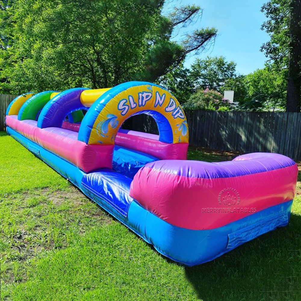Nafukovacia šmykľavka Single alebo Dual Lane Slip N tobogán šmykľavka šmykľavka do bazéna thumbnail 5