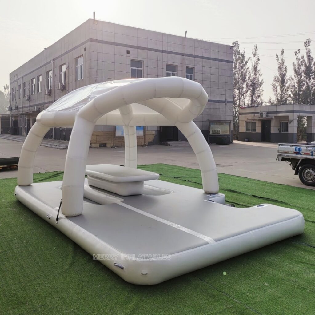 Vodná plošina Island Aqua Leisure Plávajúci prístav Yacht Dock Vodný plávajúci bazénový bar thumbnail 3