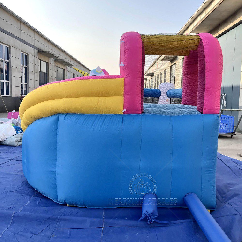 Mini jednorožec Vodná šmykľavka prenosné vodné ihrisko v bazéne thumbnail 5