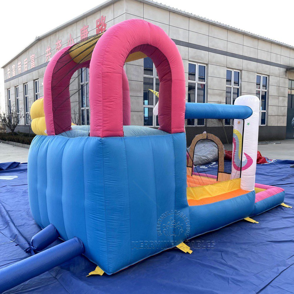 Mini jednorožec Vodná šmykľavka prenosné vodné ihrisko v bazéne thumbnail 7