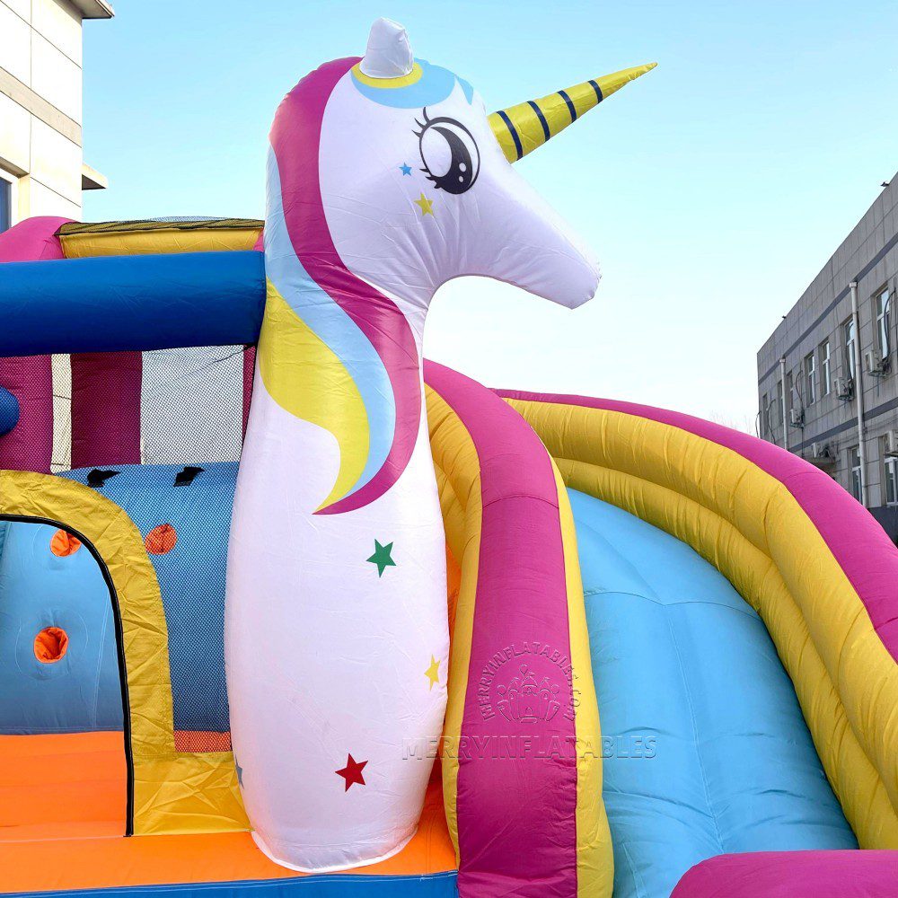 Mini jednorožec Vodná šmykľavka prenosné vodné ihrisko v bazéne thumbnail 8