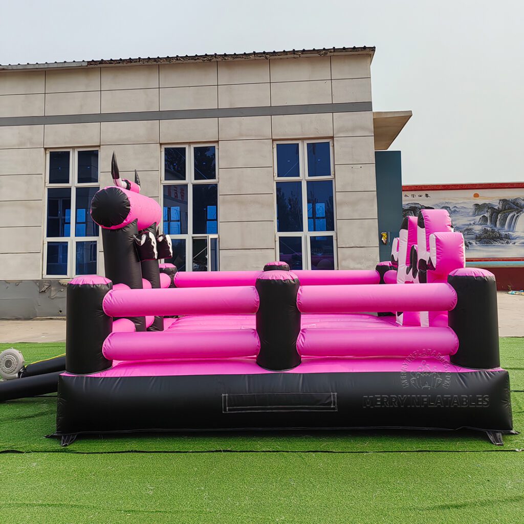 Pink Bull Mechanical Rodeo Bull Nafukovací Bull Rider Mechanical 5x5m thumbnail 6