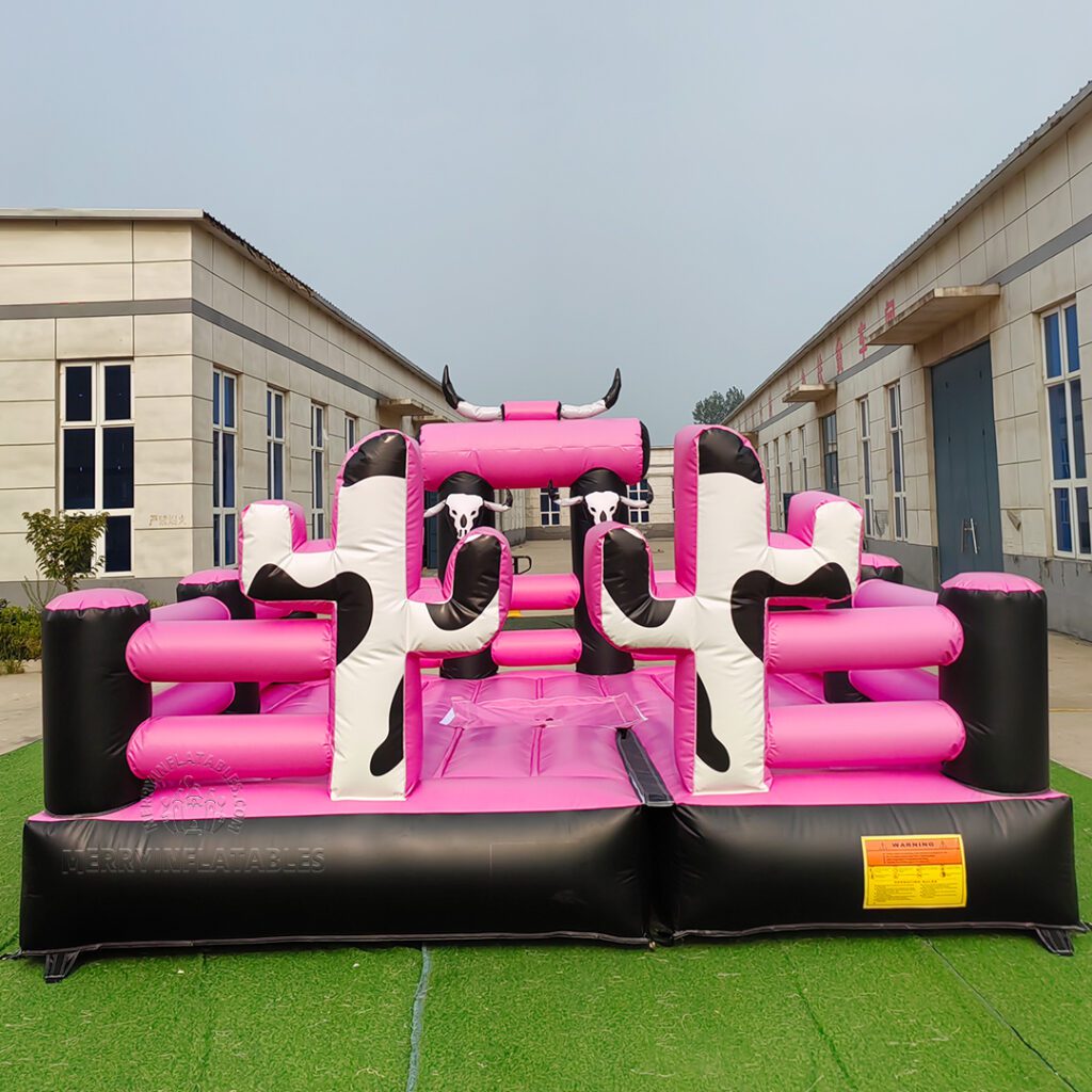 Pink Bull Mechanical Rodeo Bull Nafukovací Bull Rider Mechanical 5x5m thumbnail 3