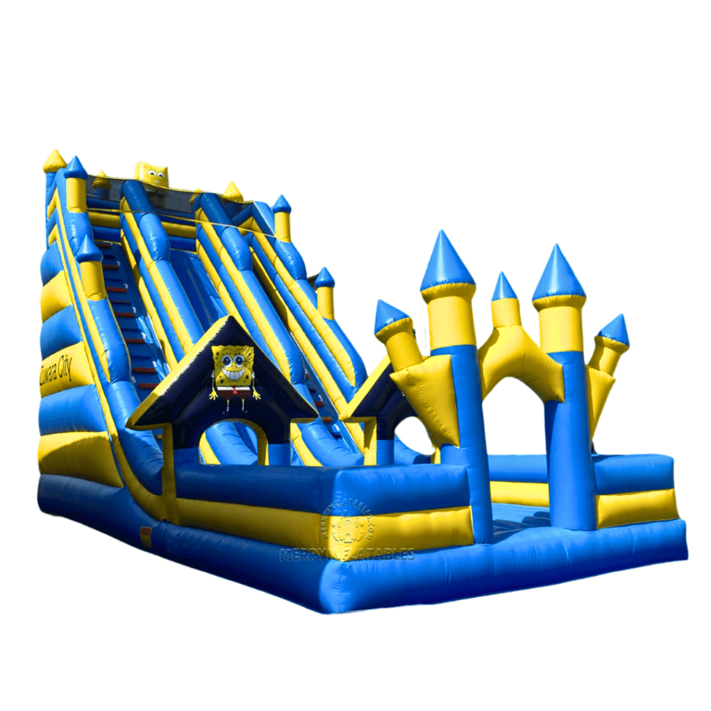 Nafukovací Spongebob Gaint Šmýkačka ihrisko zábavné park skákacie hrad pre deti gonflable château juegos nafukovačky Castillo toboggán gonflables infantil