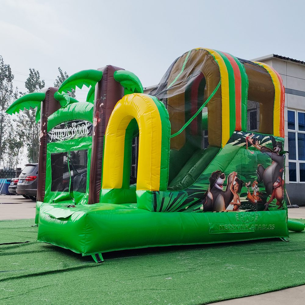 Kniha džunglí Skákací hrad so šmykľavkou kombinovaná s hradom pre deti thumbnail 4