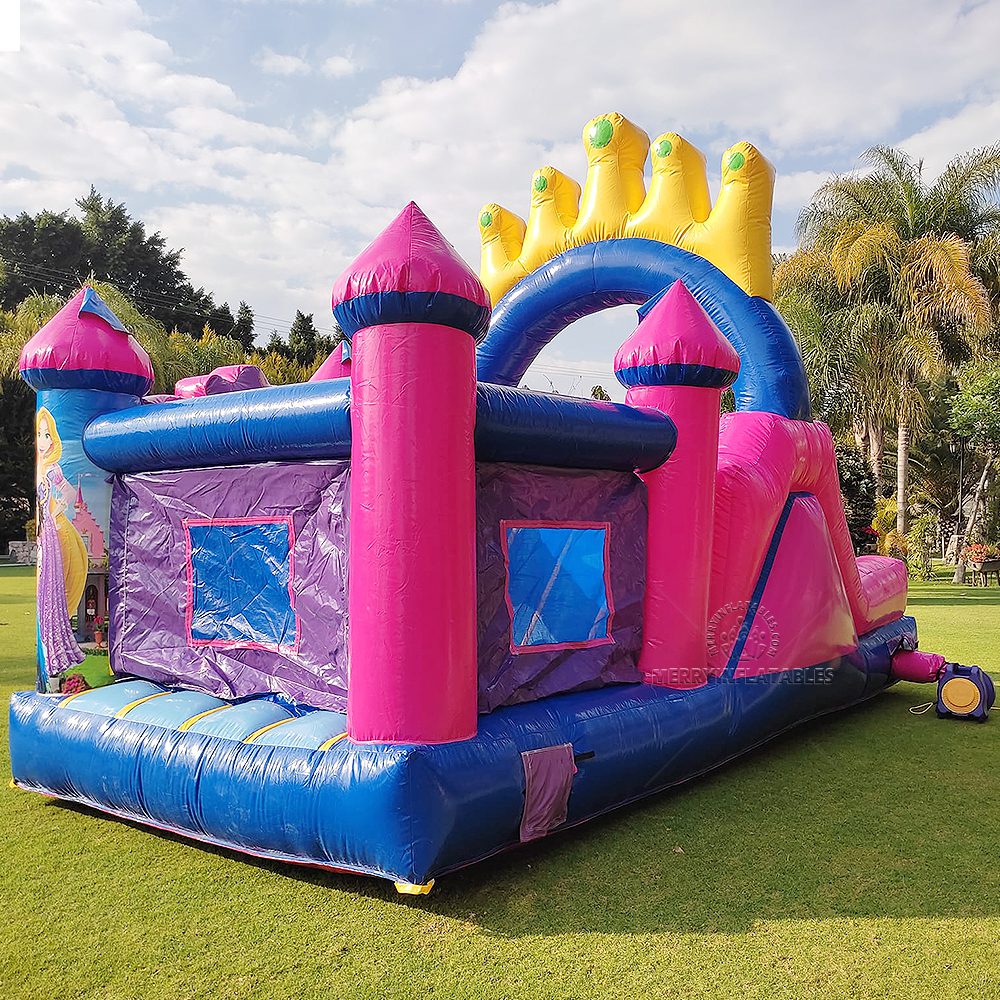 Princezná Téma Prekážková dráha nafukovadlá koruna prekážka detské ihrisko hry výzva juegos nafukovacie predmety thumbnail 4