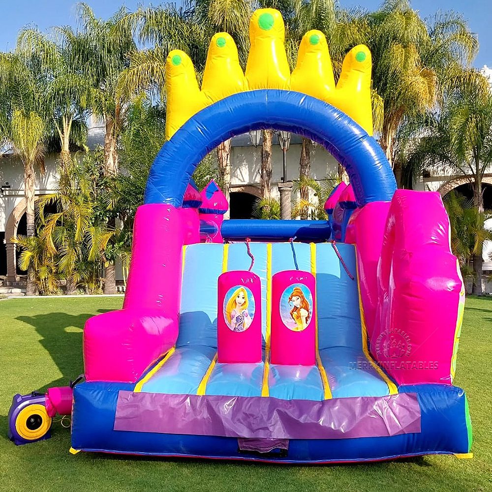 Princezná Téma Prekážková dráha nafukovadlá koruna prekážka detské ihrisko hry výzva juegos nafukovacie predmety thumbnail 2