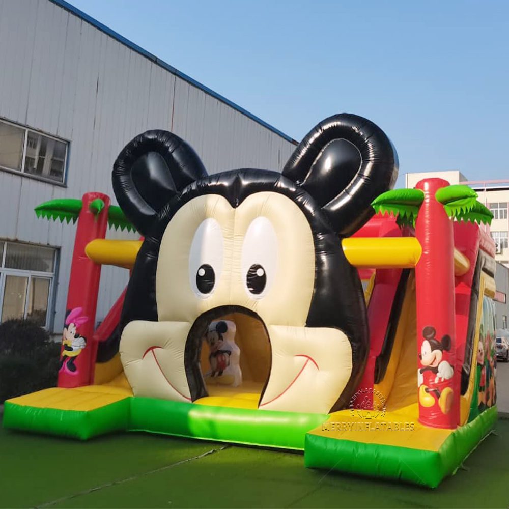 Mickey mouse catoon motív Bounce house dvojsnímkový kombo skákací hrad thumbnail 2
