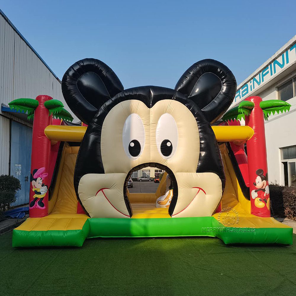 Mickey mouse catoon motív Bounce house dvojsnímkový kombo skákací hrad
