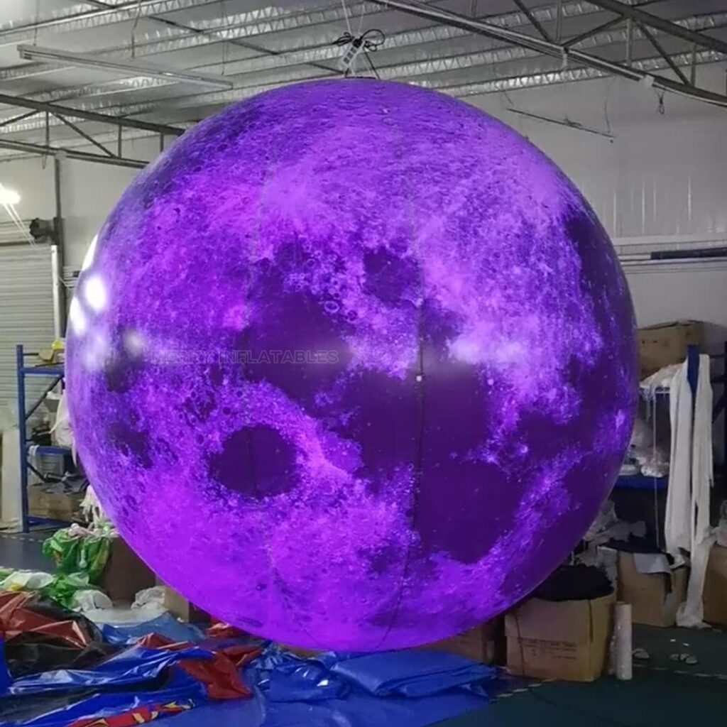 Obrovská reklama na nafukovací mesiac LED model balóna s meniteľnou farbou svetla thumbnail 3