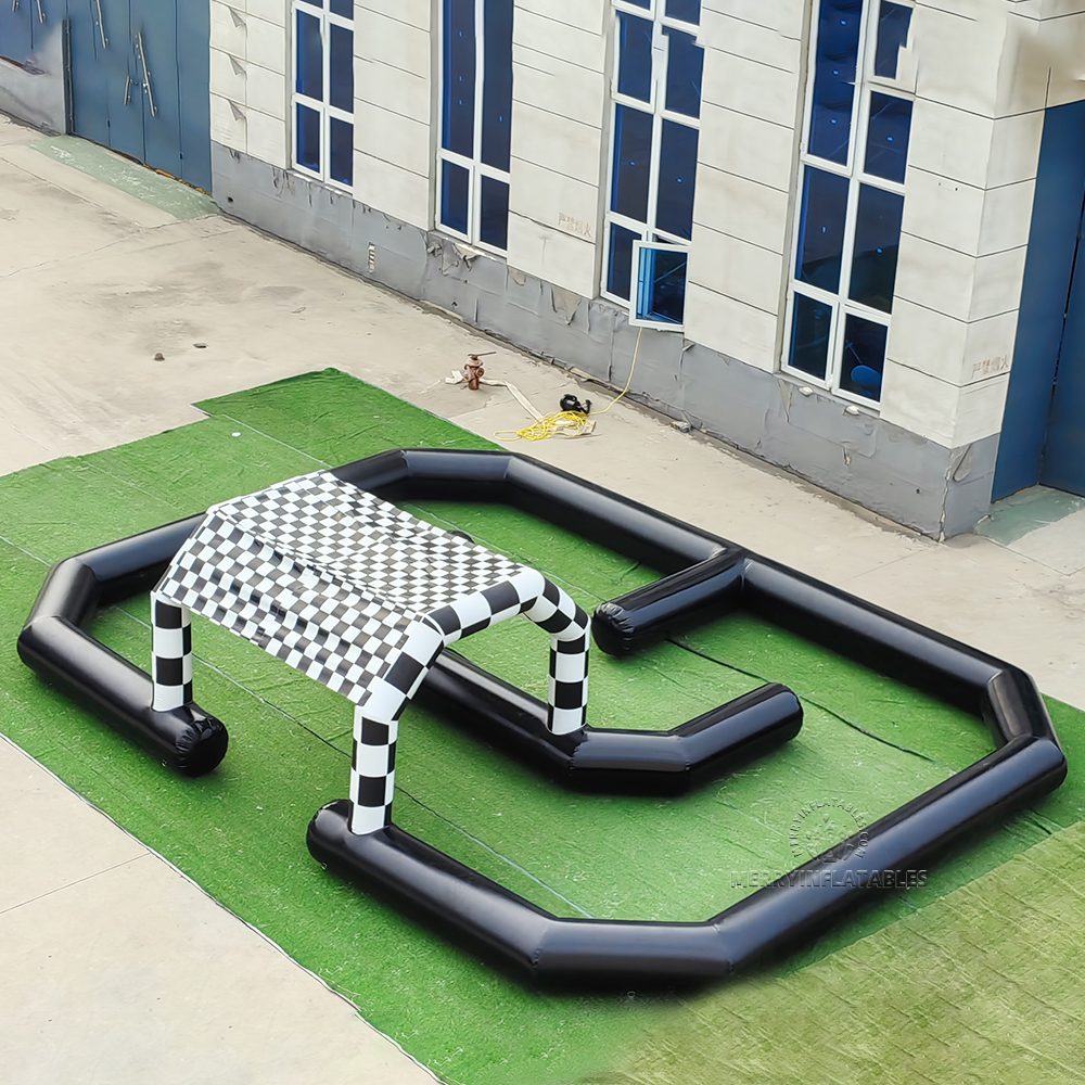 Nafukovací pretekársky nárazník Race Čierna autodráha Motokárová dráha Nafukovacia dráha