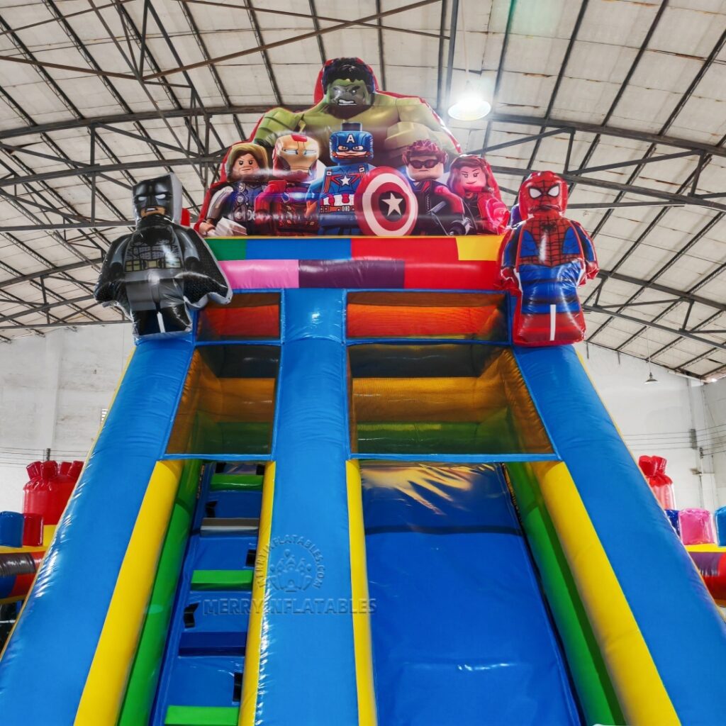 Marvel Legoland Super Hero Bounce House Slide Combo Blokovanie skákacieho hradu Lego thumbnail 7