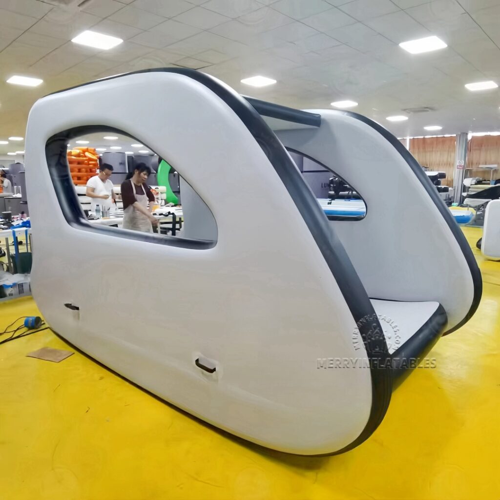 Pontónový čln Katamarán Nafukovací čln Elektrický čln Boat Solar Nafukovací domčekový čln thumbnail 5