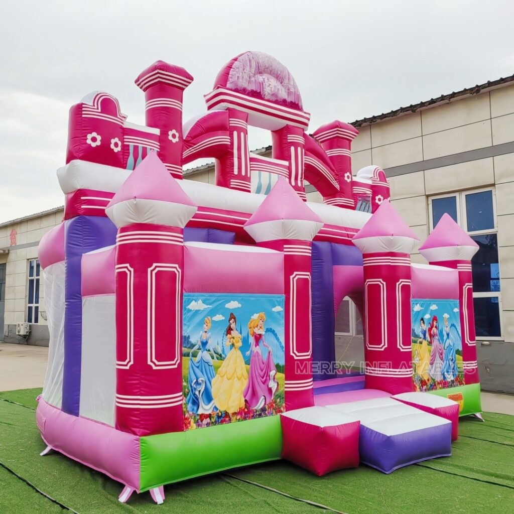 Princezná Bounce House Nafukovacie ihrisko Ihrisko Moonwalk Skákanie Caslte Funcity Nafukovacia šmykľavka Combo thumbnail 3