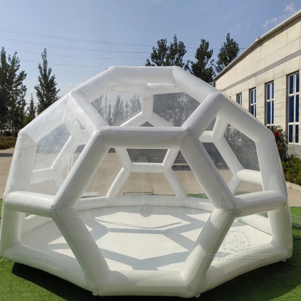 Futbalové skákanie Clear Bubble House Clear Camping Bubble Stans Photo Booth Priehľadná oddychová miestnosť thumbnail 5