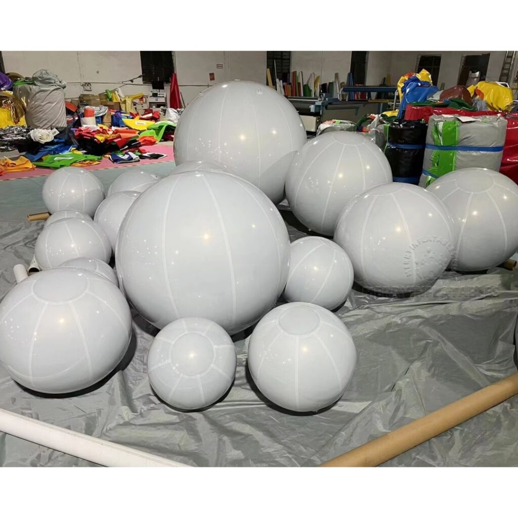 Festival Party Biela farba Lesklé gule Zrkadlové gule dekoračné gule Závesné gule dvojvrstvové thumbnail 3