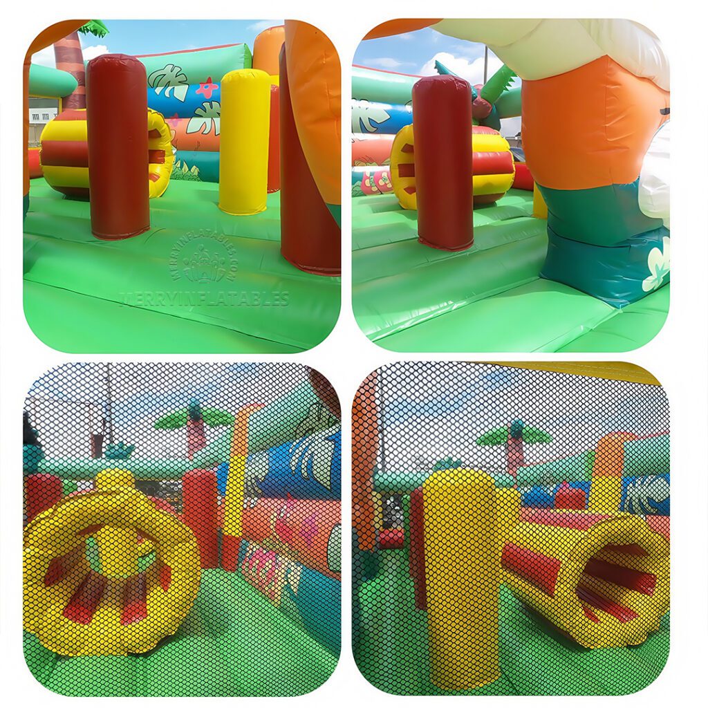 Továrensky prispôsobené Tiger Jungle Bounce Theme Park Mall Nafukovacie ihrisko Funcity Veľký odraz thumbnail 5
