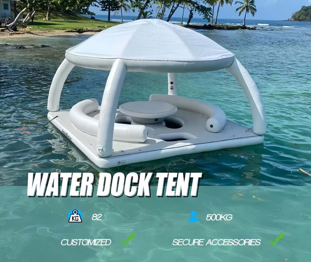 Relaxačná vodná plošina, ostrov Bananas s ležadlami, párty, vodný park, nafukovací bazén, bar, pohovka, plávajúca na vode thumbnail 6