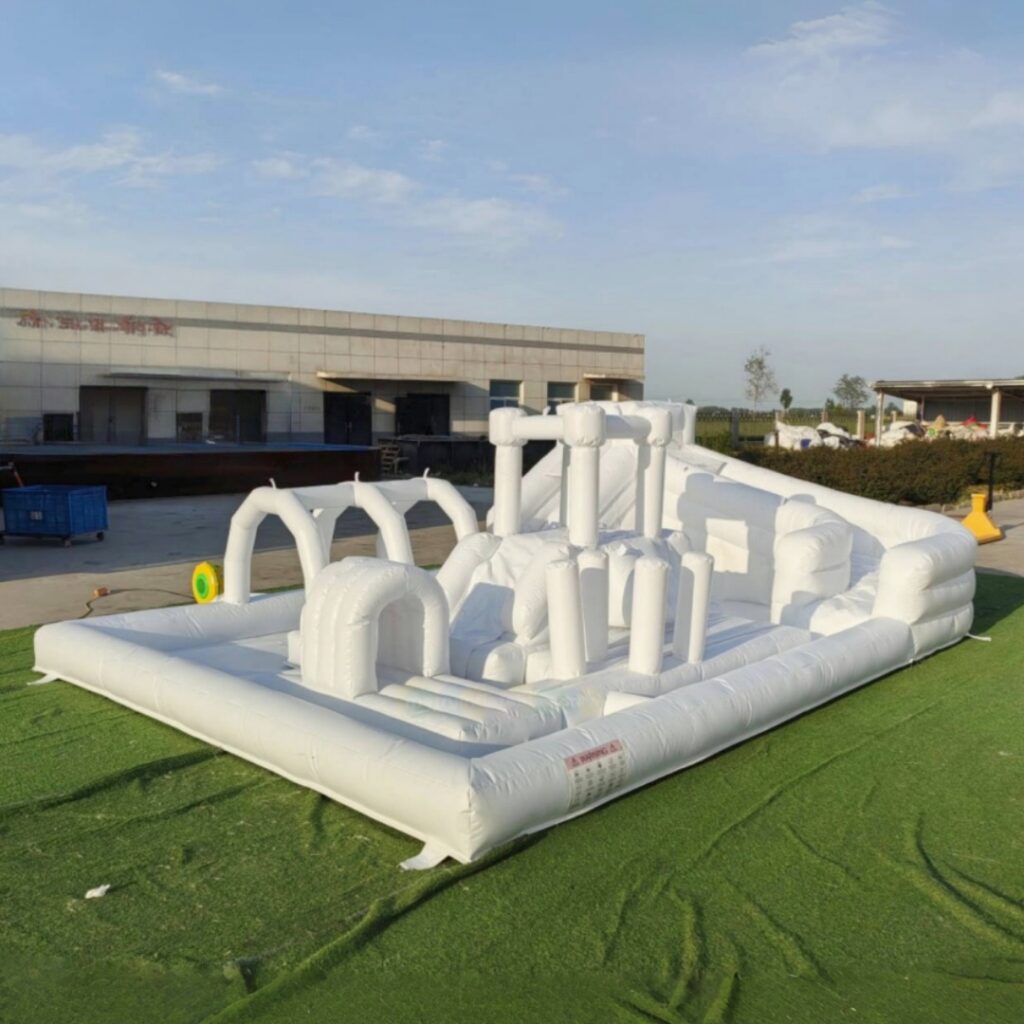 Pastelová vodná striekajúca podložka, prekážka, batoľa, detský vodný bazén, šmykľavka, záhrada, letné PVC vodné ihrisko thumbnail 6