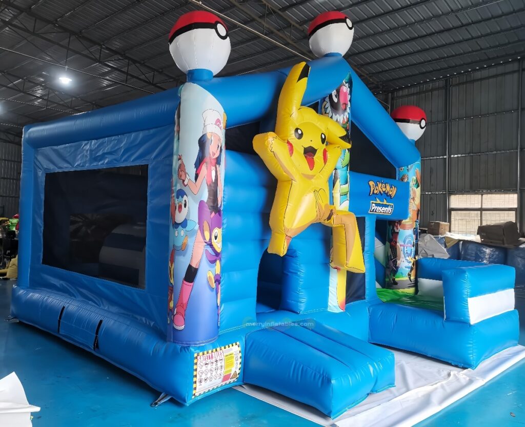 インフレータブル幼児用ポケモンテーマバウンスハウスジャンピング