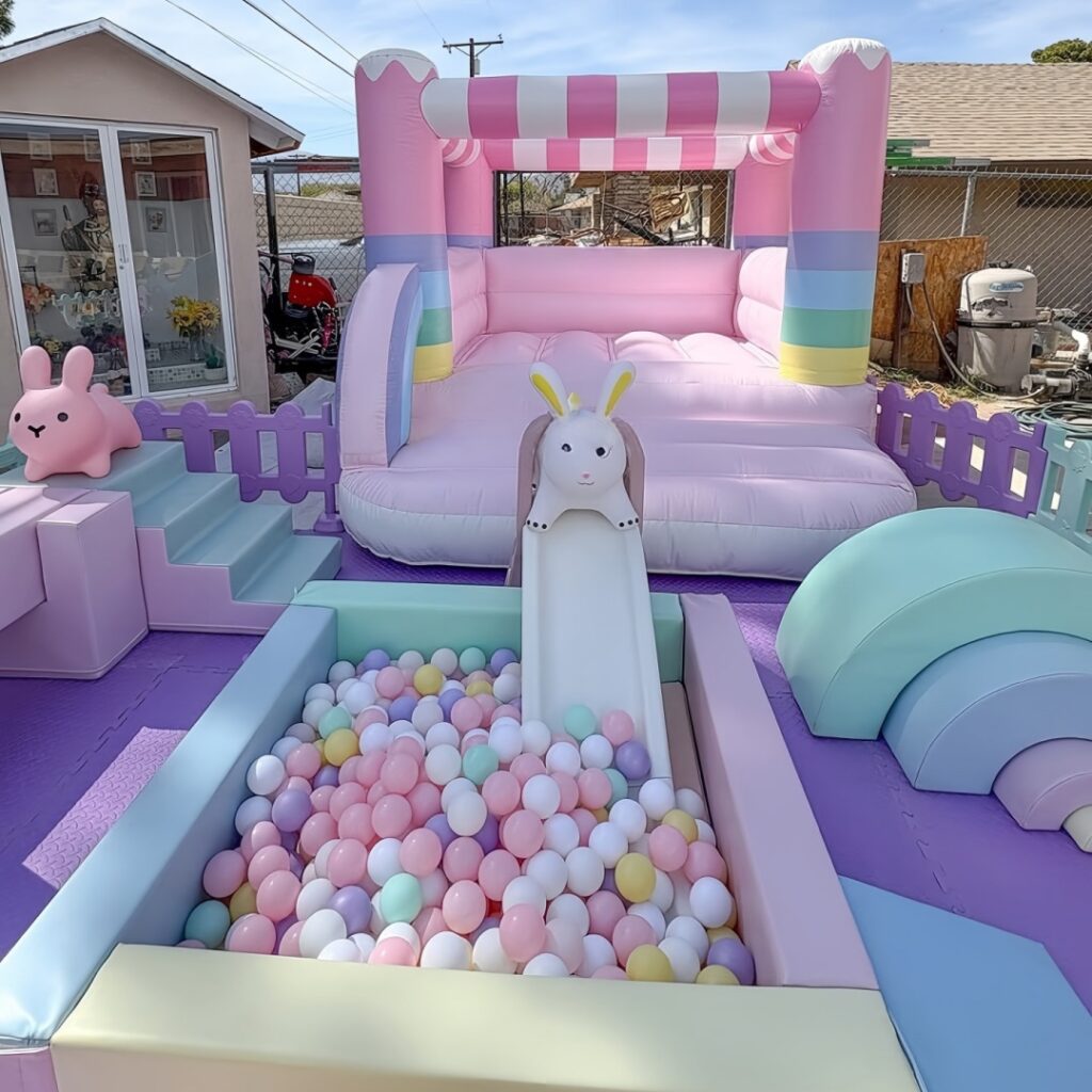 Mäkké detské ihrisko Candy Rainbow, veľkosť mäkkého herného zariadenia pre batoľatá, prispôsobené