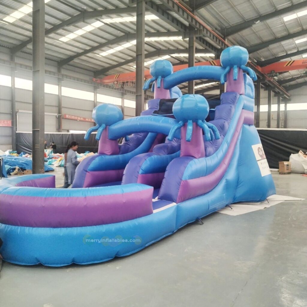 Nafukovacia šmykľavka s chobotnicou, dvojitá dráha, šmykľavka s chobotnicou thumbnail 4