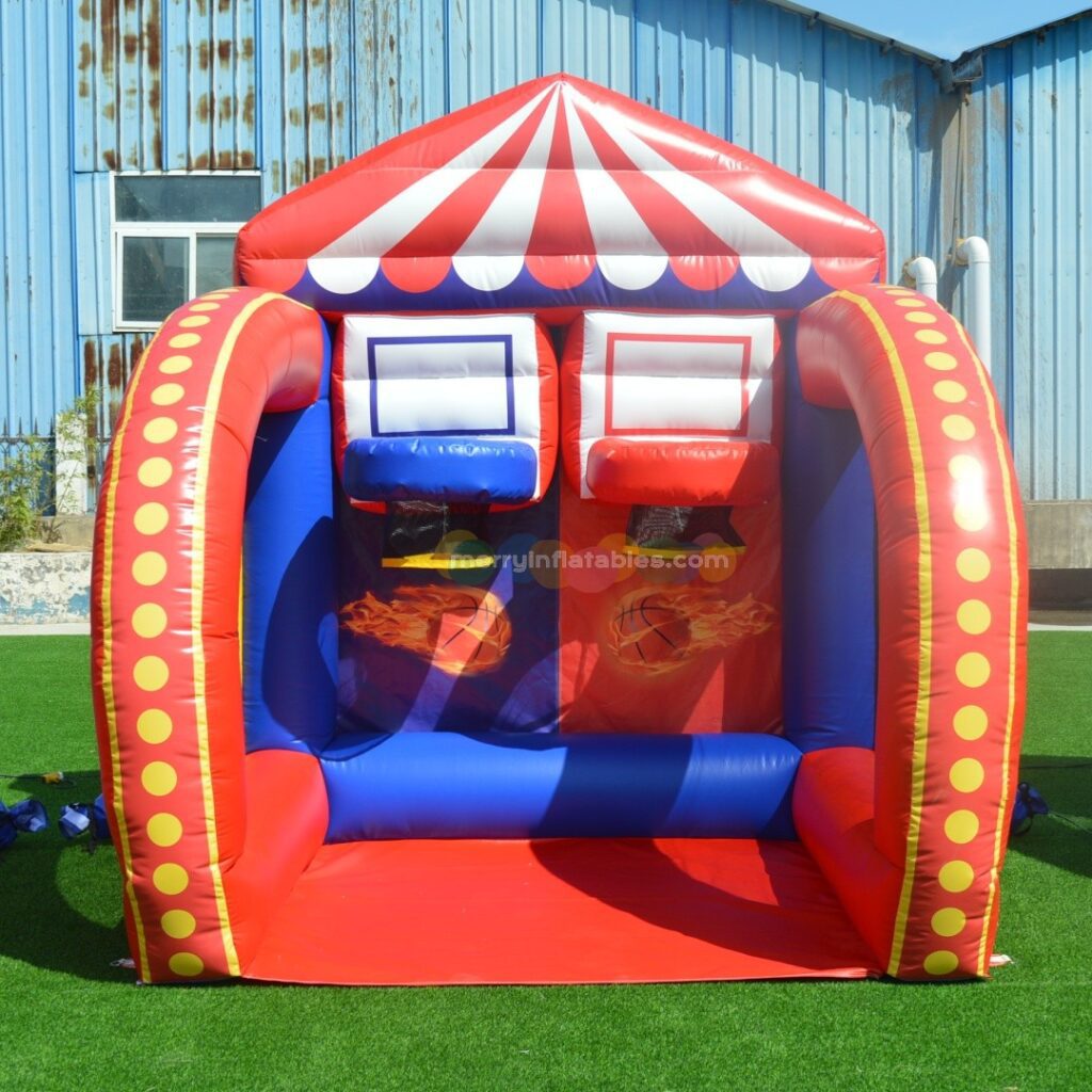Inflatable Carnival Games 5 in 1 AXE Throw Toss Ring Soccer shooting ...