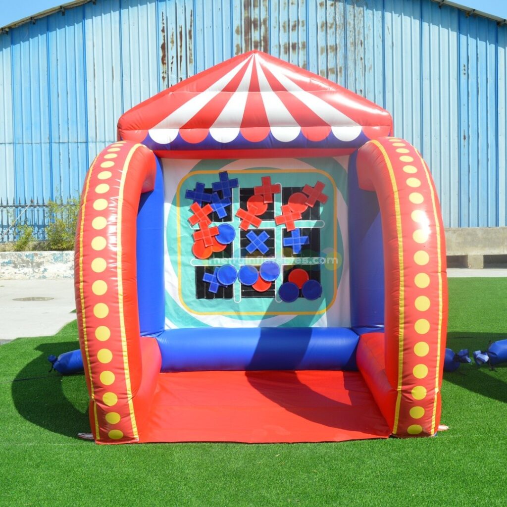 Inflatable Carnival Games 5 in 1 AXE Throw Toss Ring Soccer shooting ...