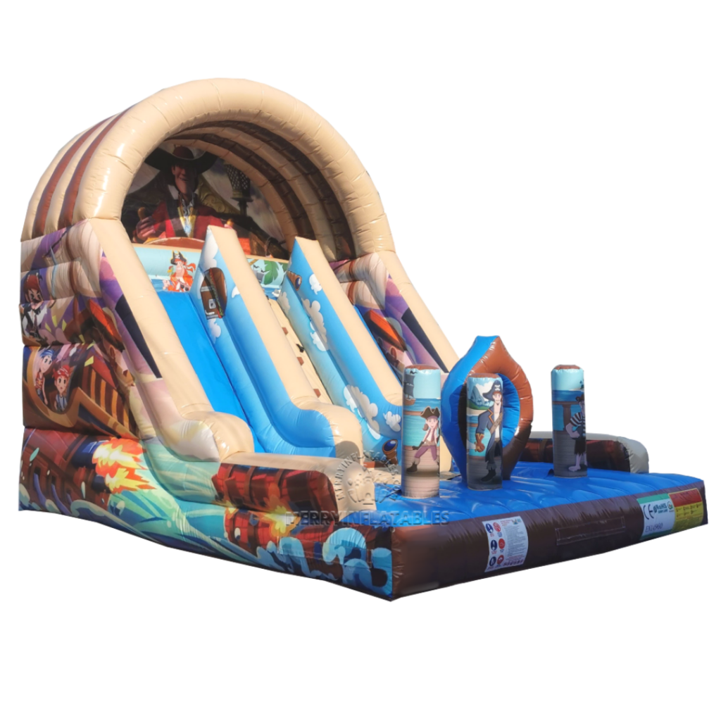 Nafukovací park Pirátska šmykľavka Suchá šmykľavka Zábavný park juegos nafukovačky Castillo tobogán gonflables